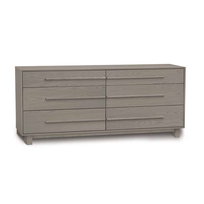 Sloane 6 - Drawer Solid Wood Dresser, Weathered Oak