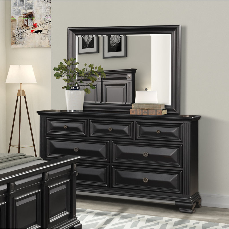 Oyola 64'' W 7 - Drawer Dresser, Vintage Black
