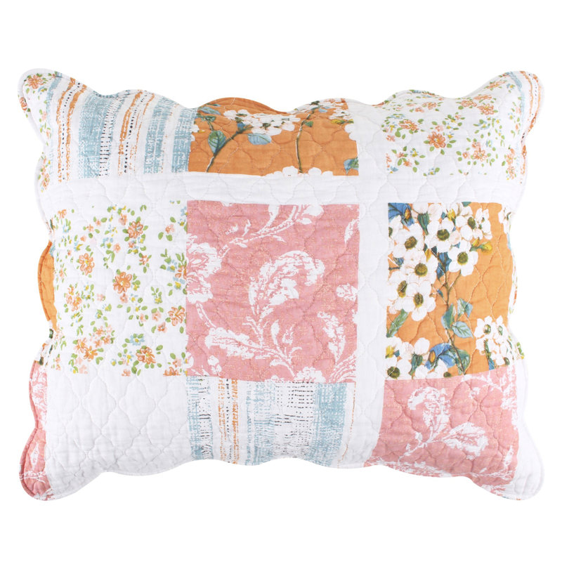 Greenland Home Fasions Everly Blue Standard Sham, 20x26, Standard