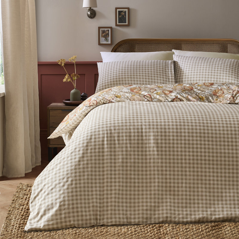 Orchard Pears Cotton Blend Floral Duvet Cover Set, Double Bed (200 x 200 cm)