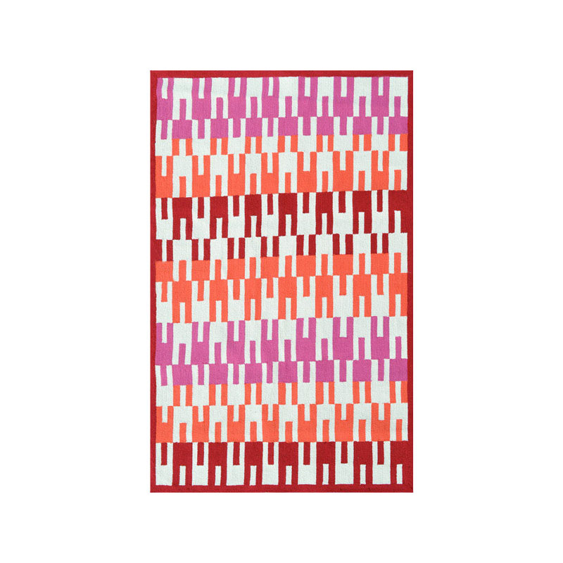 Geometric Indoor Rug, Rectangle 5' x 7'6"