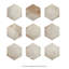 Carreau de mur et de sol en béton 11 po x 13 po D'Anticatto Hex Bianco