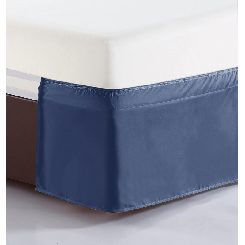 Ruffled Wrap Around Bed Skirt, Indigo