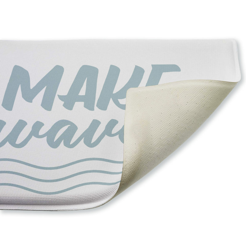 Tapis de bain et tapis de bain Surf's Up over Blue, Surfer sur bleu