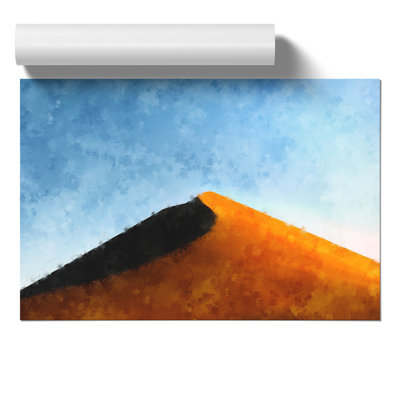 Sand Dune Mountain in Namibia Painting - Frameless Print