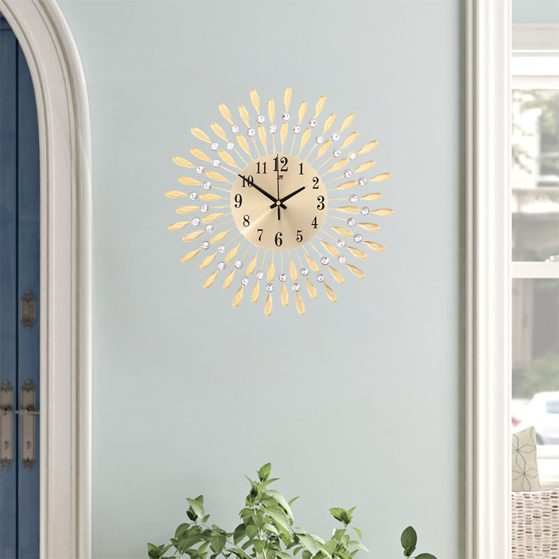 Ackerly Metal Wall Clock, Gold
