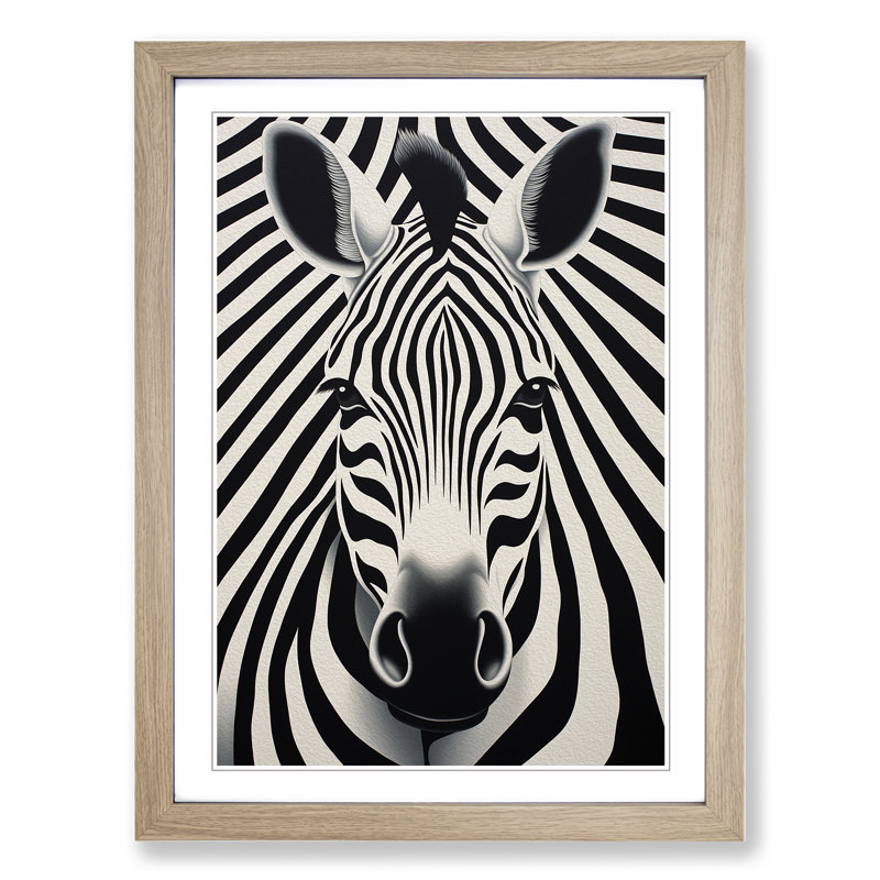 Single Picture Frame Print on Wood, 46cm H x 34cm W, Oak Framed
