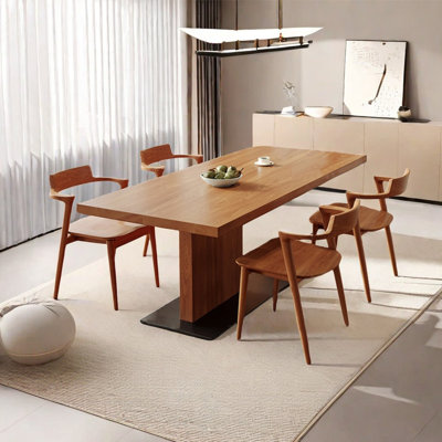 Solid wood ash dining table set