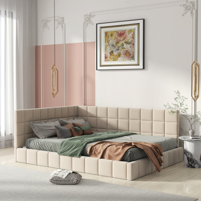 Lit plateforme tapissier Bowdoin
