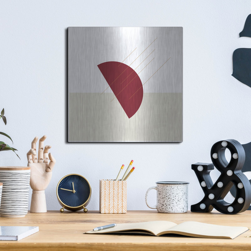 Latitude Run® «Semi Circle-Ray Of Sunshine» par Sabrina Balbuena, art mural en métal, H 12 po x l 12 po