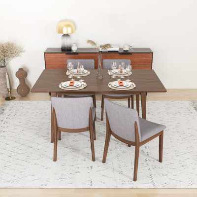 Dipson 4 - Person Solid Wood Top Four Leg Dining Set