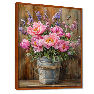 Barnyard Wildflowerand Poppies Flowers II - pivoines, art mural