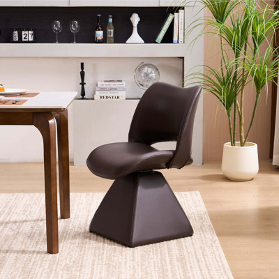 Chaise de salle à manger pivotante moderne avec dossier léger de luxe