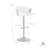 Lydia Adjustable Walnut Wood Bar Stool In Faux Leather With Black Metal-1884488939