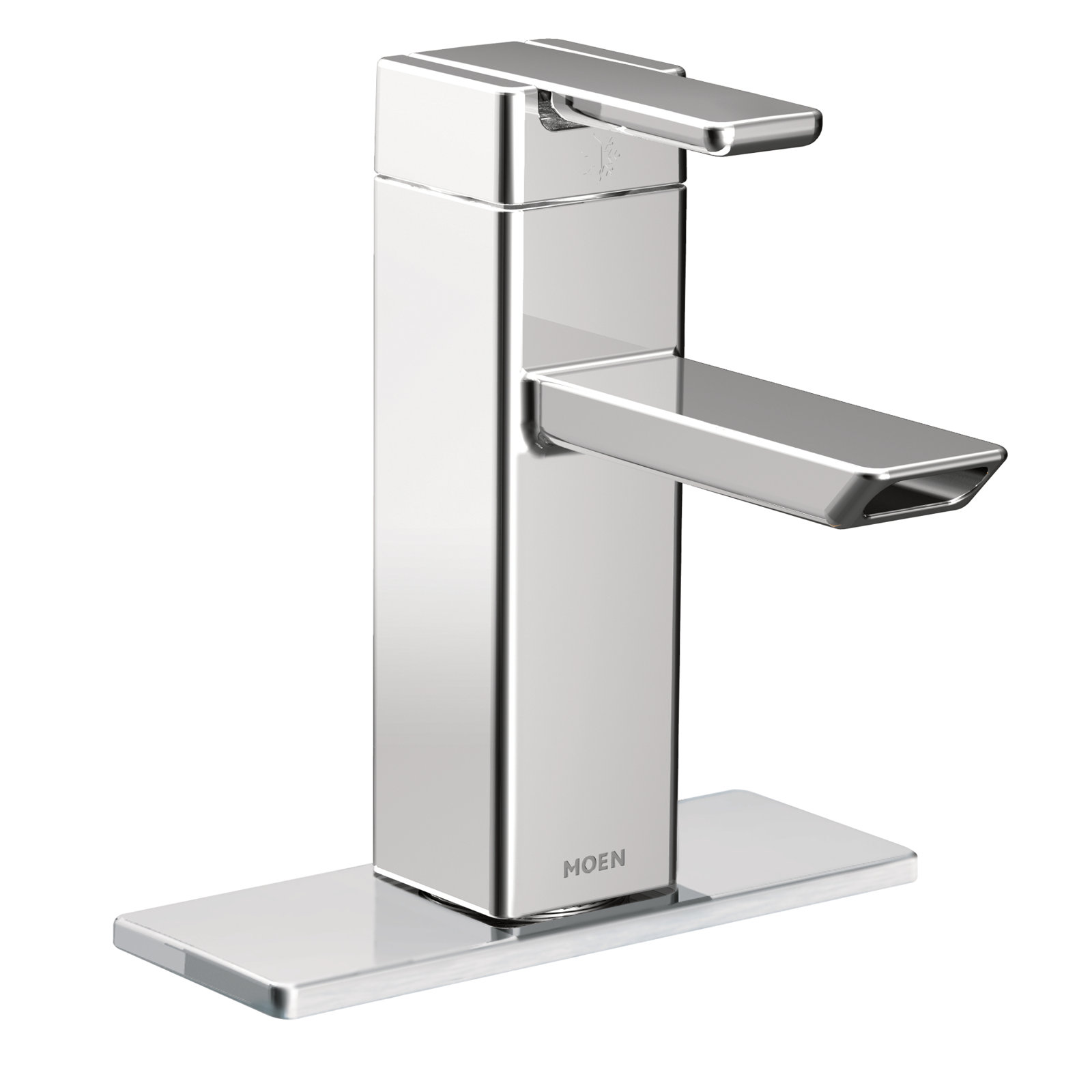90 Degree Single-Hole Faucet with Drain, Chrome