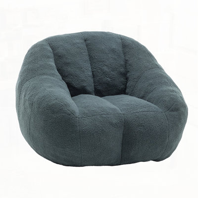 Teddy Bean Bag Chair with Armrests Stuffed High-Density Foam