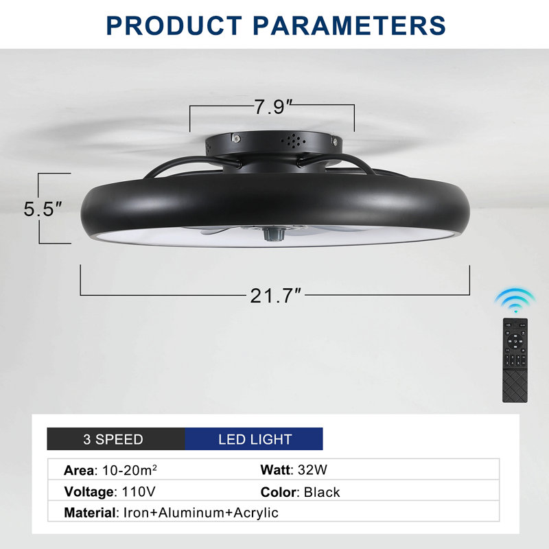 Ceiling Fan With Lights Dimmable Led