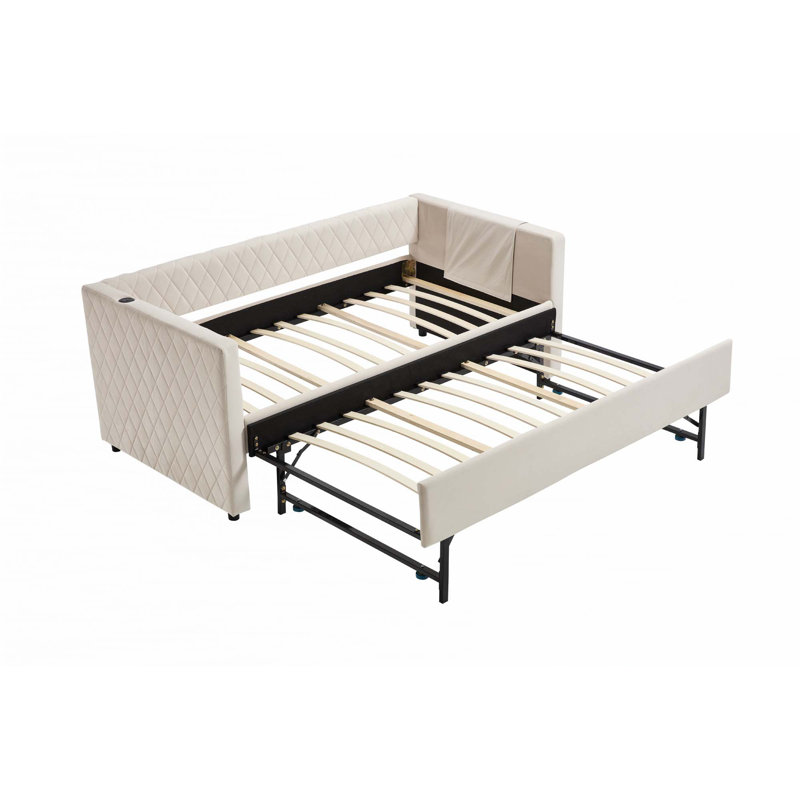Velvet Daybed, Beige