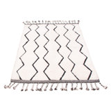 Tapis unique en chenille noué à la main de style nouvel âge 5 pi 4 po x 7 pi 9 po Florencia