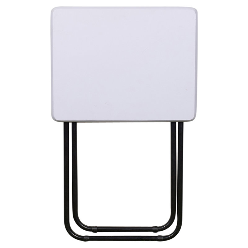 Hawkinsville Square Folding Table, White, 66cm H x 48cm W x 38cm D