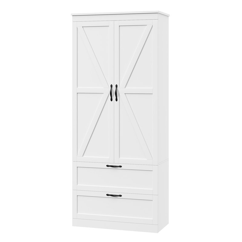 Bergeron 70.3'' Kitchen Pantry, White