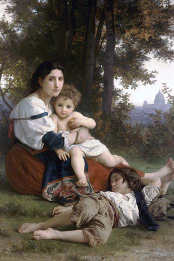 « rest » par bouguereau, impression