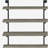 Black Grey Driftwood Four-layer Wall-mounted Rack