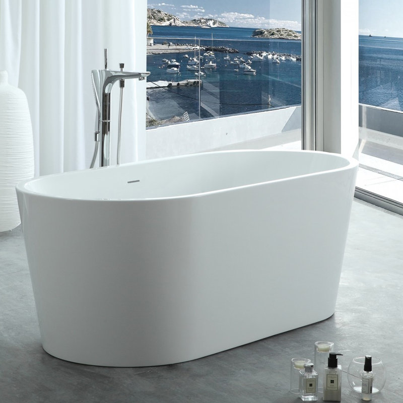 Chloe 63'' x 29.5'' Soaking Acrylic Bathtub