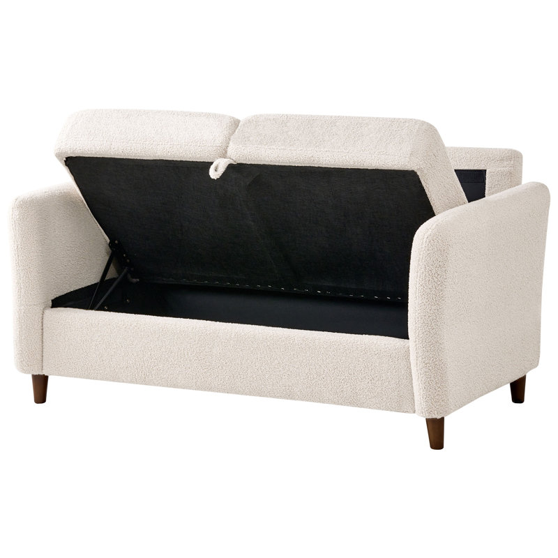 Suhaani Sofa 3 Seater Suhaani Boucle Beige, 2, 88cm H x 143cm W x 77cm D