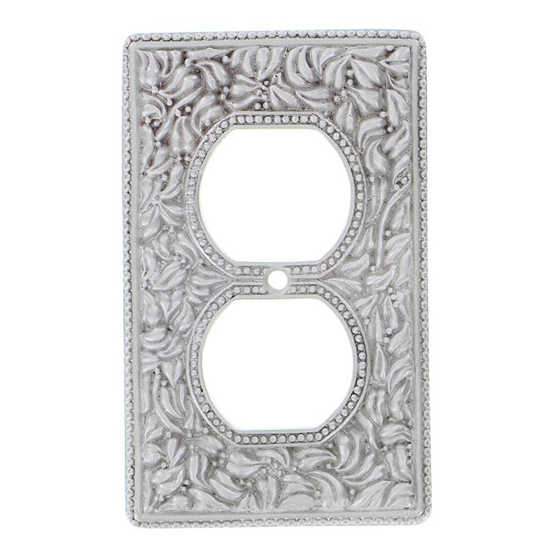 San Michele 1-Gang Duplex Outlet Wall Plate, Satin Nickel