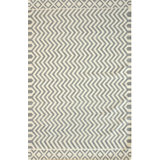 Zigzag Chevron Area Rug in Beige/Gray