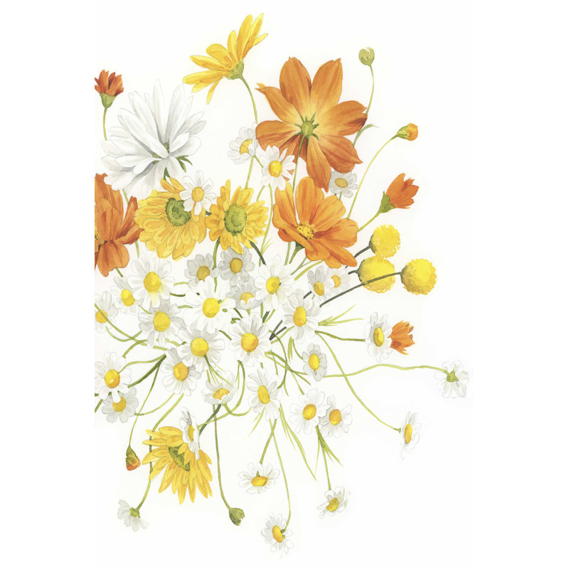 «Sunny Wild Bouquet I» par Grace Popp - impression sur toile tendue, H 18 po x l 12 po x P 1,25 po