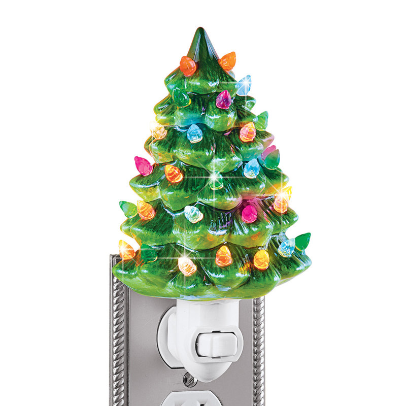Veilleuse sapin de Noël, Vert