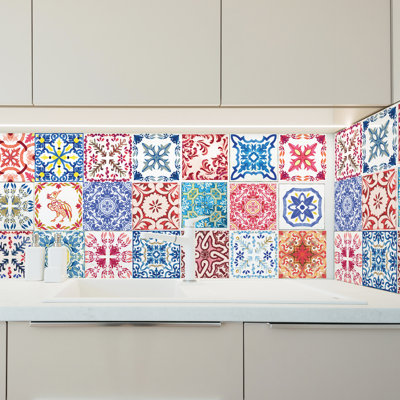 15cm W x 15cm L PVC Peel and Stick Mosaic Tile