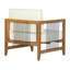 Chaises longues de patio modernes, fauteuil en bois d'acacia pour jardin