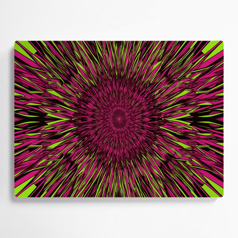 Art mural rouge Op Op 14, H 240 po x l 288 po x P 0,05 po