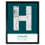 Harare City Map Harare Zimbabwe City Map Teal - Single Picture Frame Typography