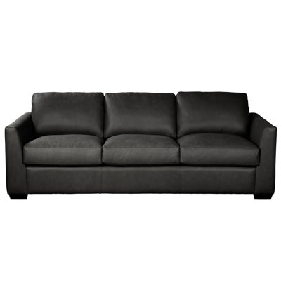 Mikyah 95'' Genuine Leather Flared Arms CAL117 Compliant Sofa -  Hokku Designs, 2710FA7038EC475F9FD0F01AD4F151D2