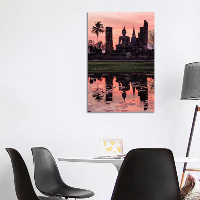 Wat Mahathat Temple, Thailand 1 Piece Wrapped Canvas Wall Art
