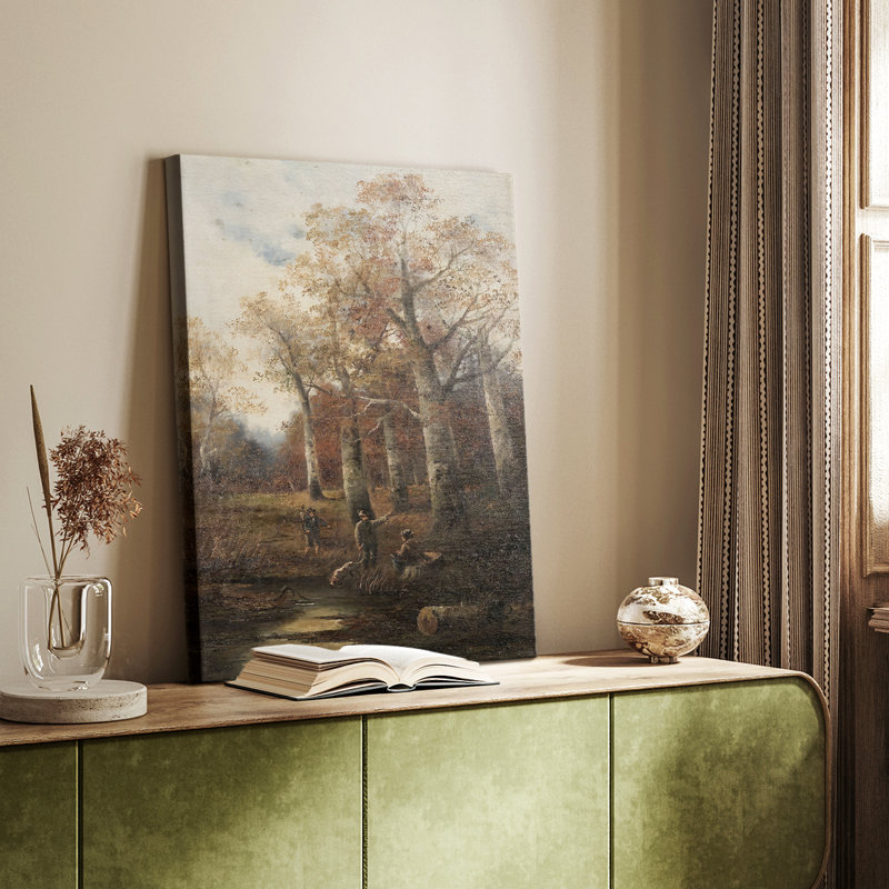 Paysage rétro CIX - galerie Cavas, H 27 po x l 18 po