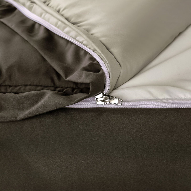 Bunkie Deluxe All-In-One Zipper Bedding Set, Twin, Gray