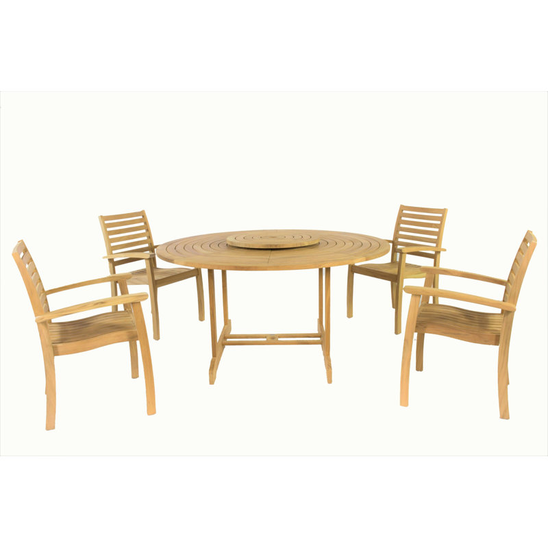 Outdoor - Piece Teak Dining Set
