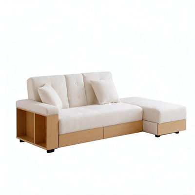 Modern Contemporary 84.65" Linen Manufactured Wood Sofa