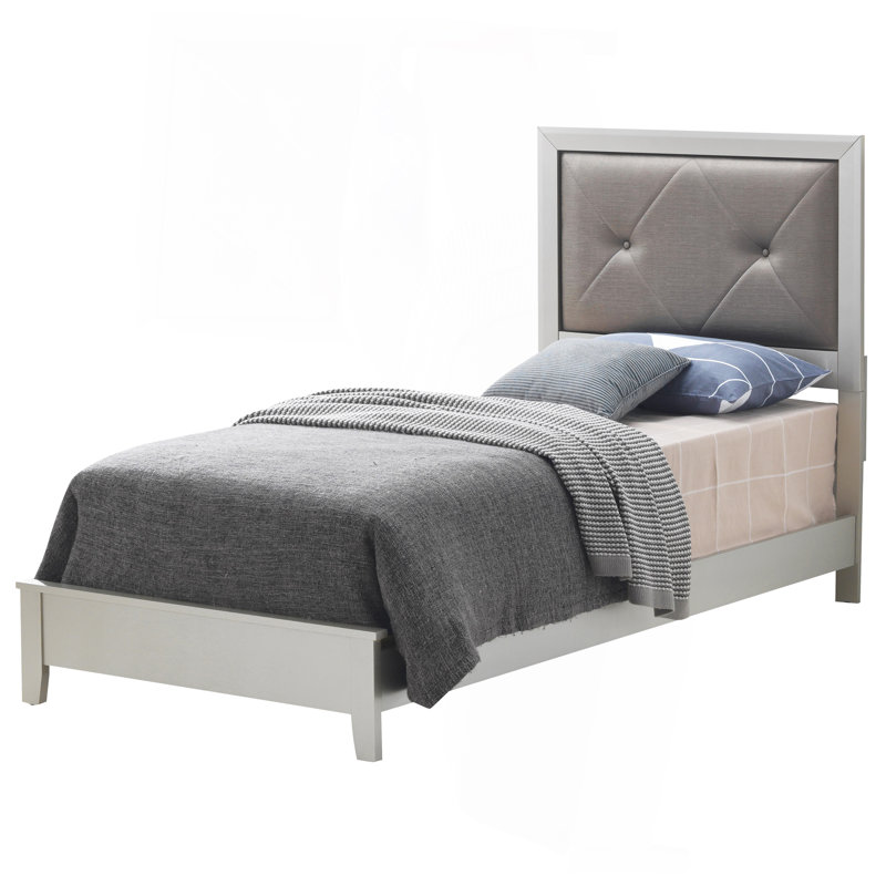Elegant Transitional Twin Bed In Champagne