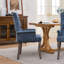 Ensemble de 2 chaises de salle à manger rembourrées en tissu de chenille, pieds courbés en bois massif, capitonné élégant-900230057