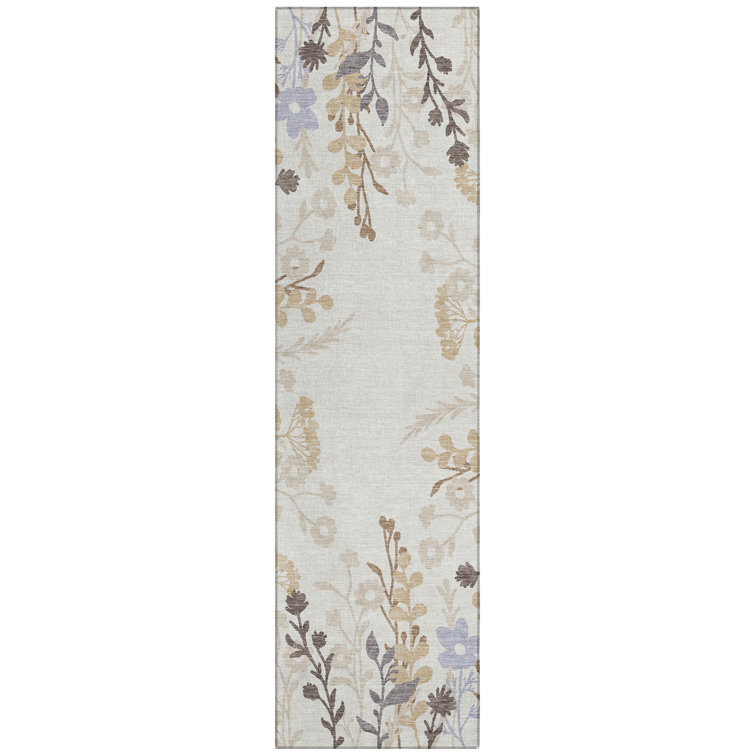 Machine Washable Indoor/Outdoor Bourkelands ACN2334 Floral Rug
