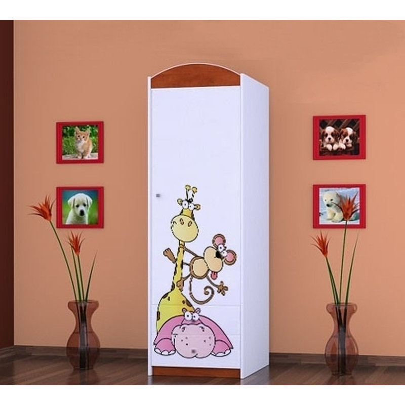 Lankford 1 Door Wardrobe, Red