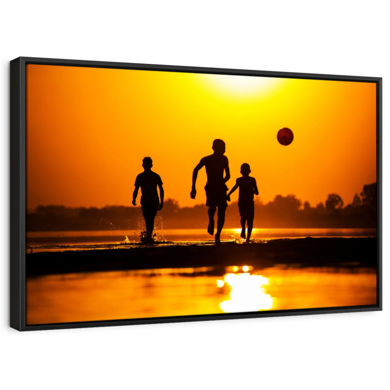 Impression sur toile Sunset Beach Soccer, H 27 po x l 40 po