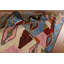 Tapis unique en laine bleu marine 5 pi 6 po x 8 pi 4 po New Age
