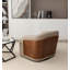 Fauteuil demi-tonneau rotatif en simili cuir Andretta-1428319684